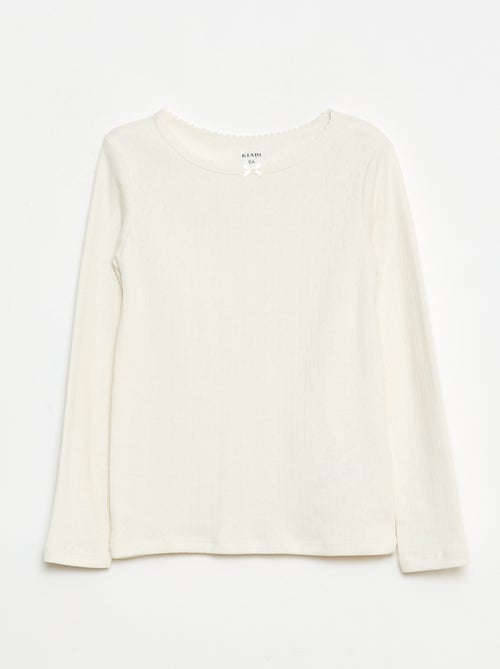 Lote de 2 t-shirts em malha piqué com mangas compridas - Kiabi