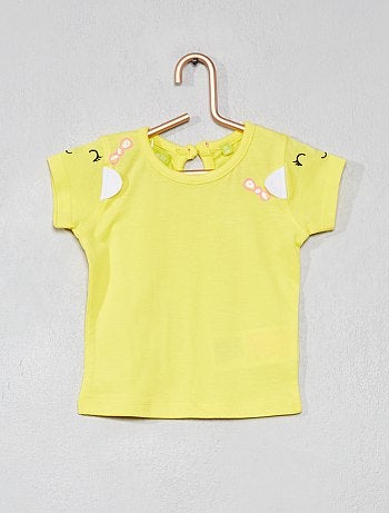 Lote de 2 t-shirts 'gato' - Kiabi