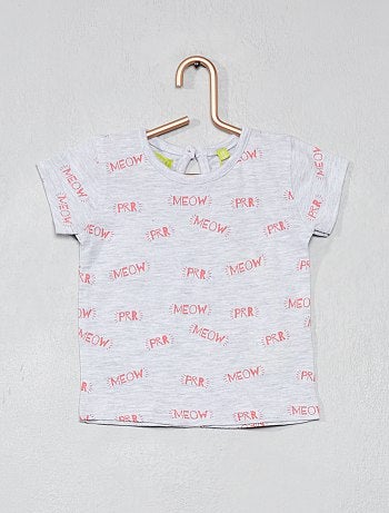 Lote de 2 t-shirts 'gato' - Kiabi