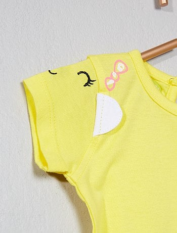 Lote de 2 t-shirts 'gato' - Kiabi