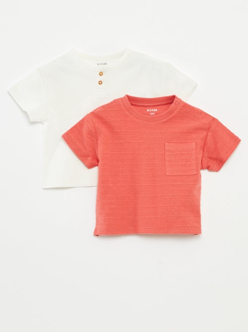 Lote de 2 t-shirts lisas de manga curta - Kiabi