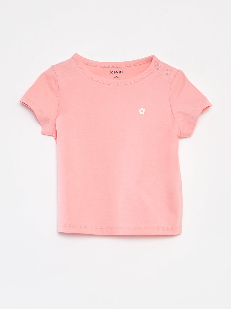 Lote de 2 t-shirts lisas ROSA - Kiabi