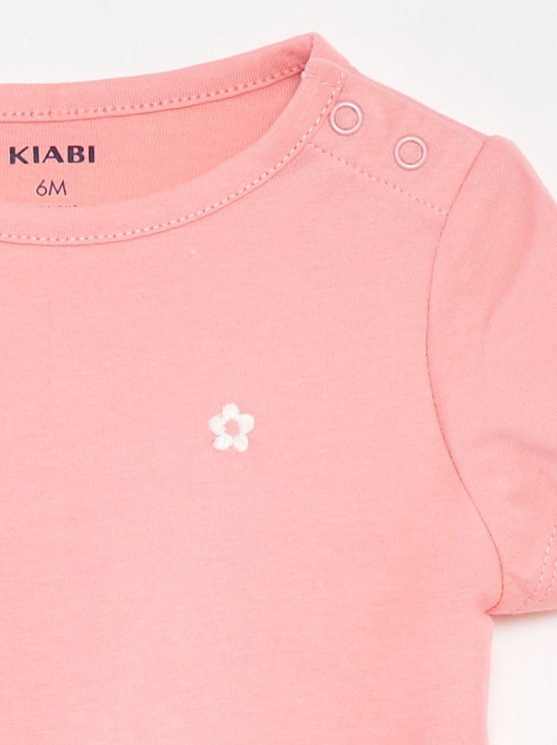 Lote de 2 t-shirts lisas ROSA - Kiabi