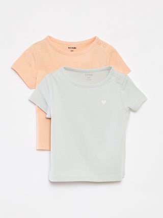 Lote de 2 t-shirts lisas