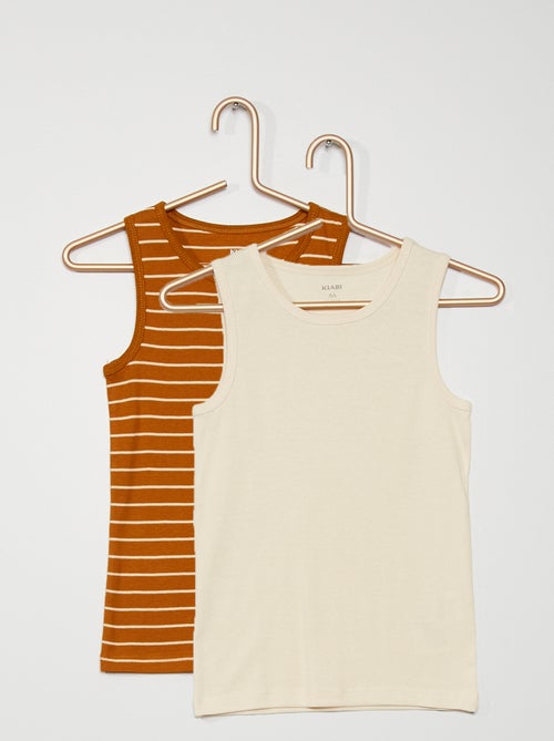 Lote de 2 t-shirts manga cava - Kiabi
