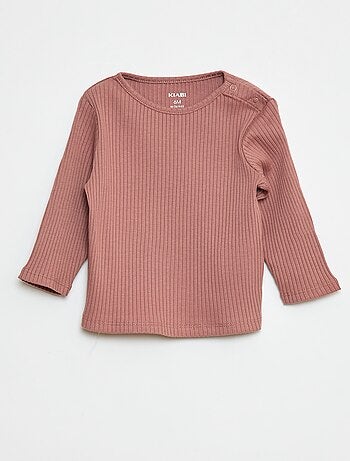 Lote de 2 t-shirts nervuradas de manga comprida