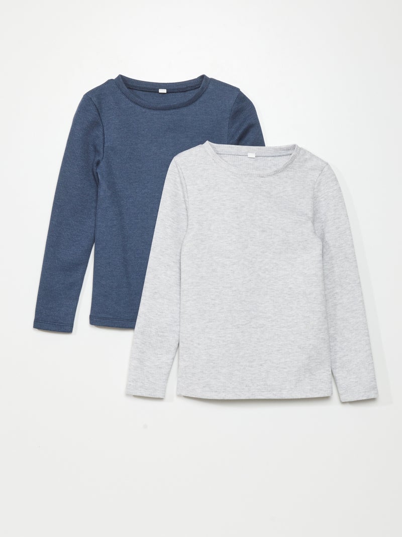 Lote de 2 t-shirts termorreguladoras - Sempre + calor AZUL - Kiabi