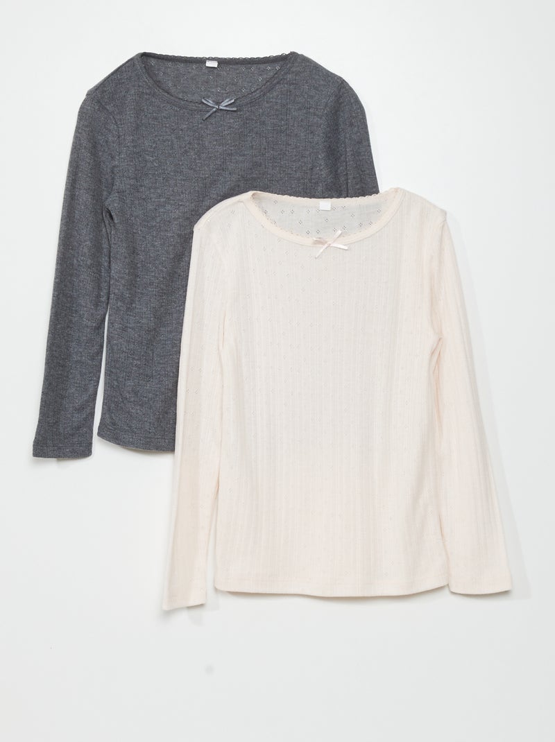 Lote de 2 t-shirts termorreguladoras - Sempre + calor CINZA - Kiabi