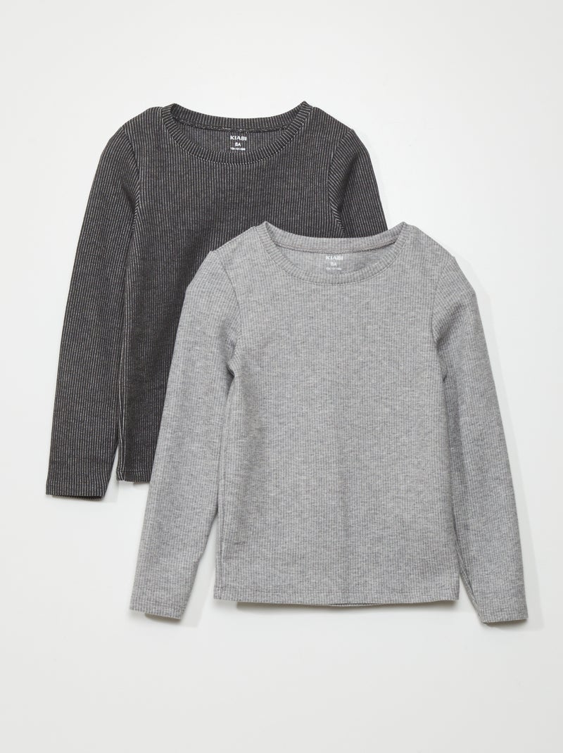 Lote de 2 t-shirts termorreguladoras - Sempre + calor CINZA - Kiabi