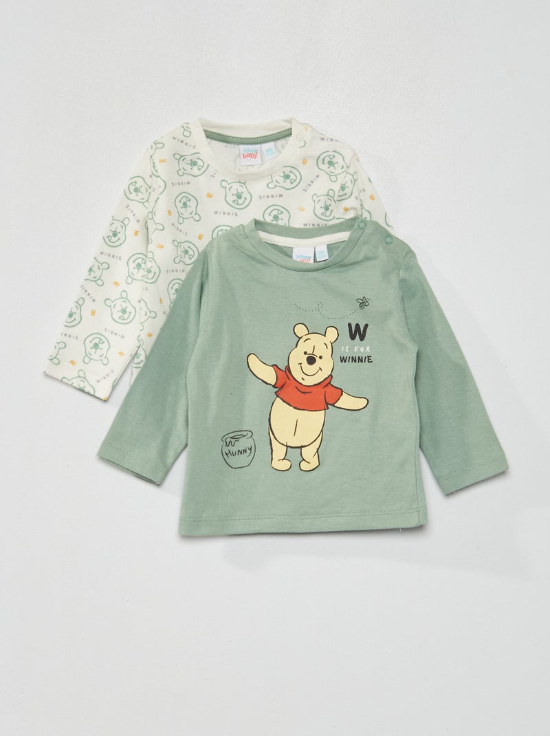 Lote de 2 t-shirts 'Winnie The Pooh' Caqui - Kiabi