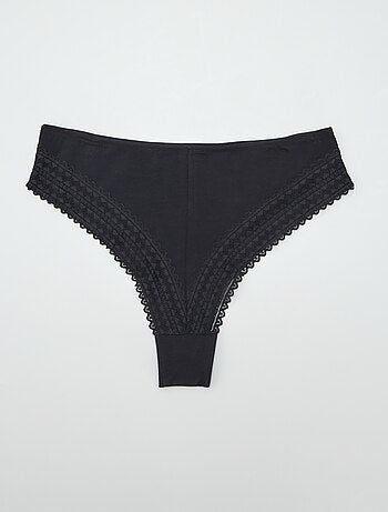 Lote de 2 tangas com renda