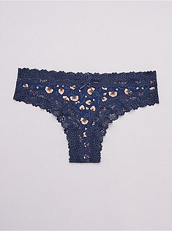 Lote de 2 tangas em microfibra - Kiabi