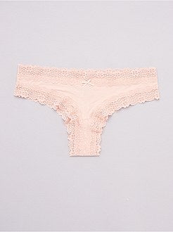 Lote de 2 tangas em microfibra - Kiabi