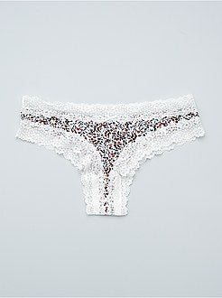 Lote de 2 tangas em microfibra - Kiabi