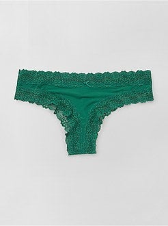 Lote de 2 tangas em microfibra - Kiabi