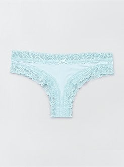 Lote de 2 tangas em microfibra - Kiabi