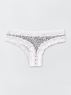 Lote de 2 tangas em microfibra - Kiabi