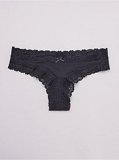 Lote de 2 tangas em microfibra - Kiabi