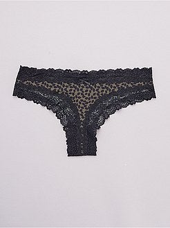 Lote de 2 tangas em microfibra - Kiabi