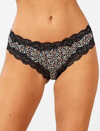 Lote de 2 tangas em microfibra - Kiabi