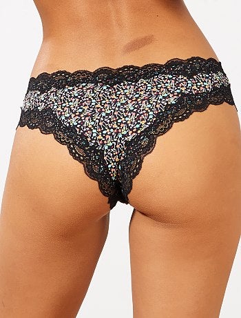 Lote de 2 tangas em microfibra - Kiabi