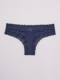 Lote de 2 tangas em microfibra - Kiabi