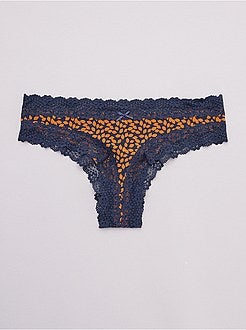 Lote de 2 tangas em microfibra - Kiabi