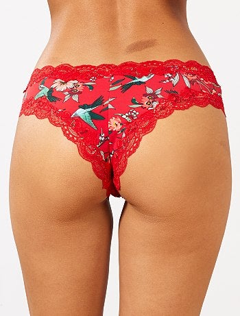 Lote de 2 tangas em microfibra - Kiabi