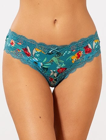 Lote de 2 tangas em microfibra - Kiabi