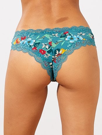 Lote de 2 tangas em microfibra - Kiabi