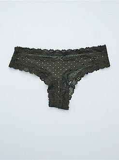 Lote de 2 tangas em microfibra - Kiabi