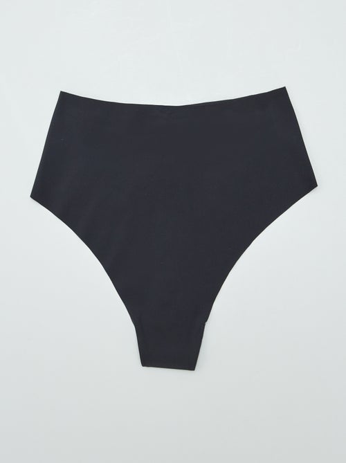 Lote de 2 tangas invisíveis com cintura subida - Kiabi