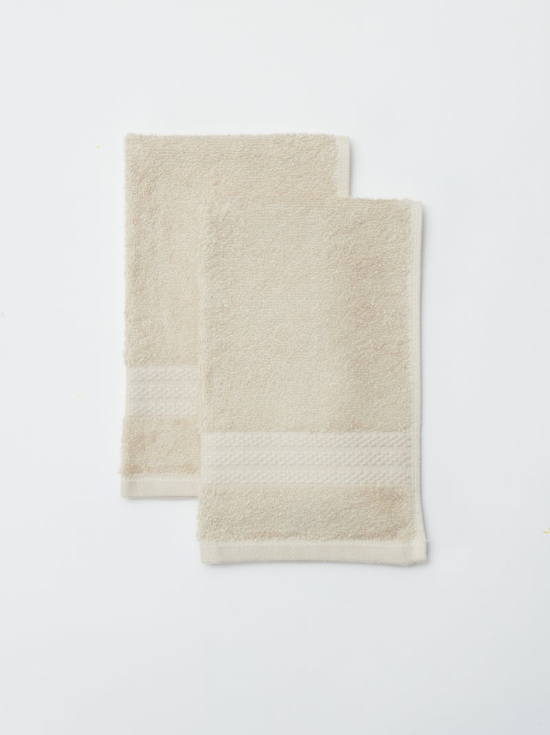 Lote de 2 toalhas (30x50cm) - Kiabi Home BEGE - Kiabi