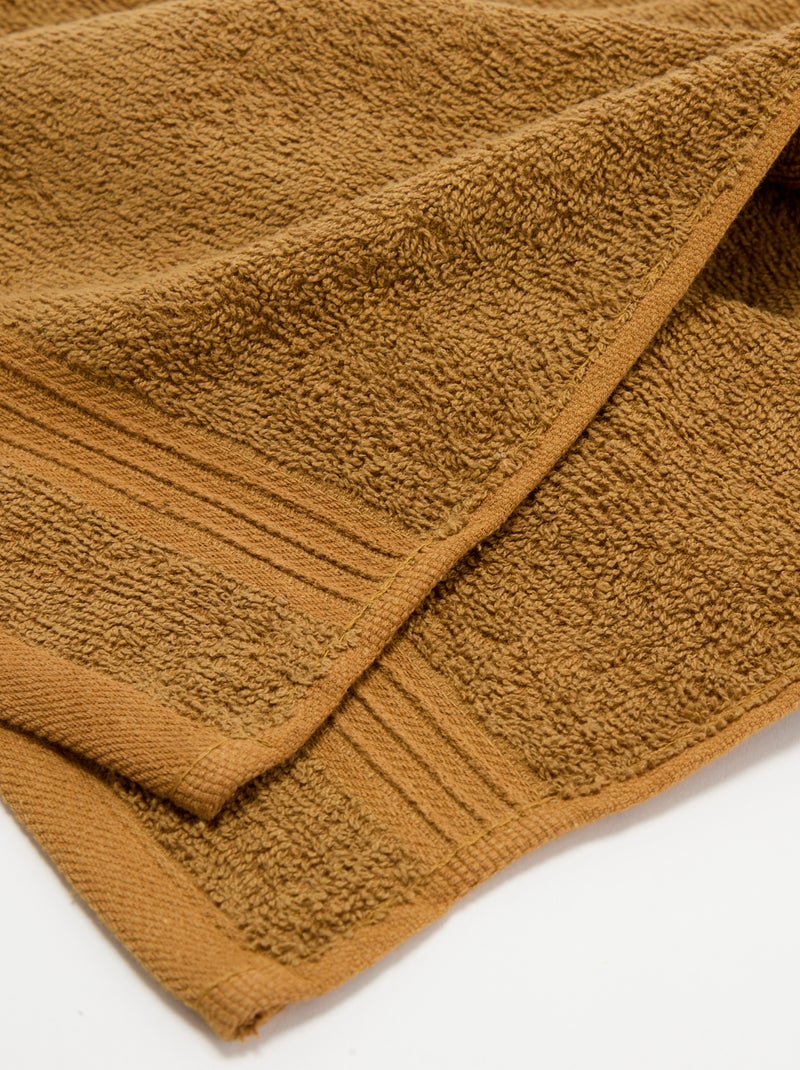 Lote de 2 toalhas de banho 30 x 50 cm Amarelo - Kiabi
