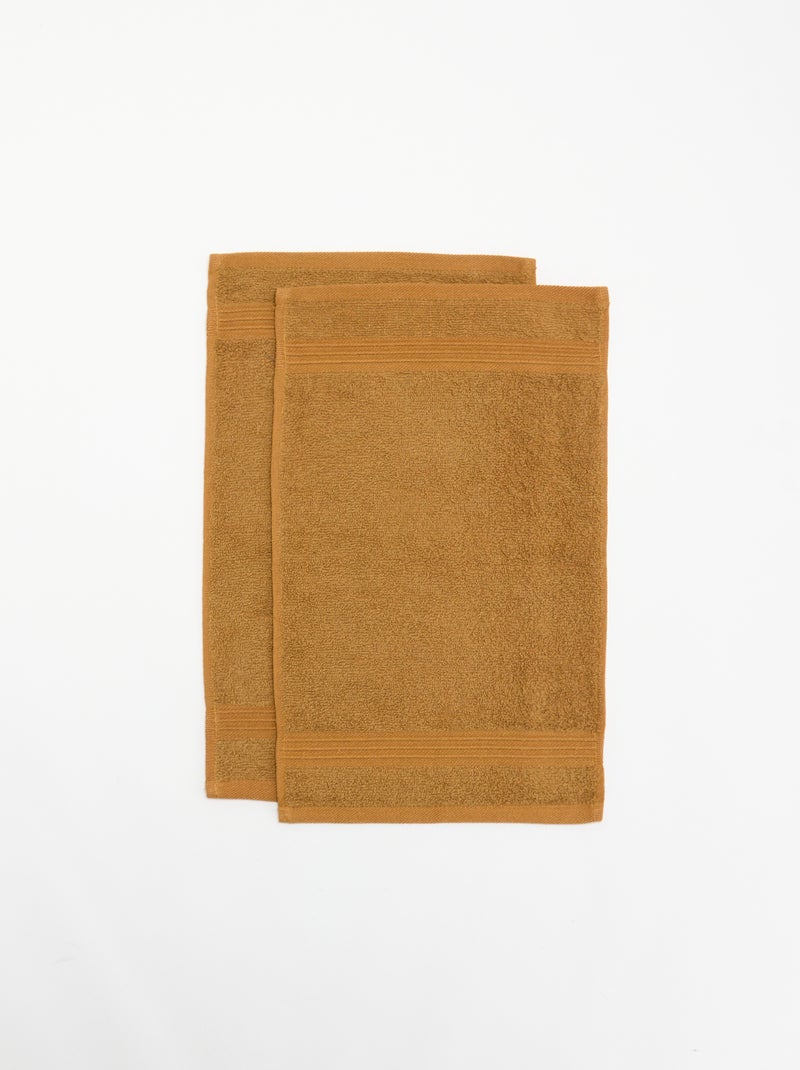 Lote de 2 toalhas de banho 30 x 50 cm Amarelo - Kiabi