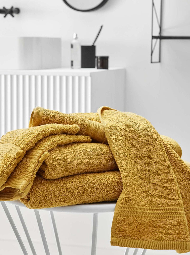 Lote de 2 toalhas de banho 30 x 50 cm AMARELO - Kiabi