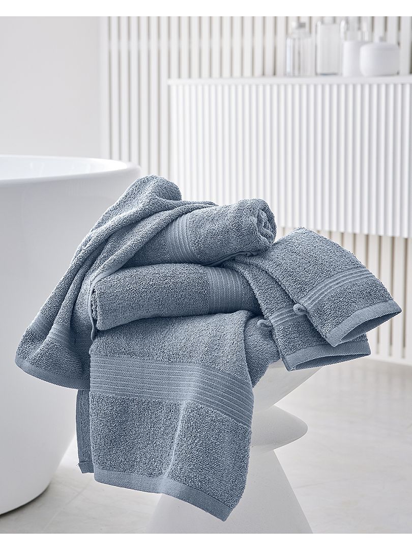 Lote de 2 toalhas de banho 30 x 50 cm AZUL - Kiabi