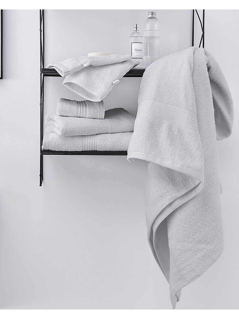 Lote de 2 toalhas de banho 30 x 50 cm BRANCO - Kiabi