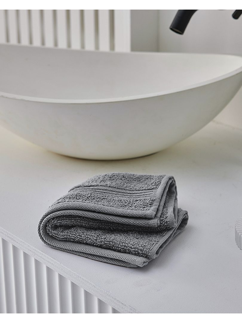 Lote de 2 toalhas de banho 30 x 50 cm CINZA - Kiabi