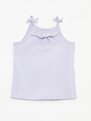 Lote de 2 tops de alças finas com laços