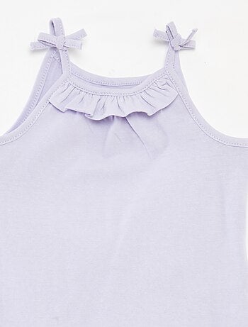 Lote de 2 tops de alças finas com laços