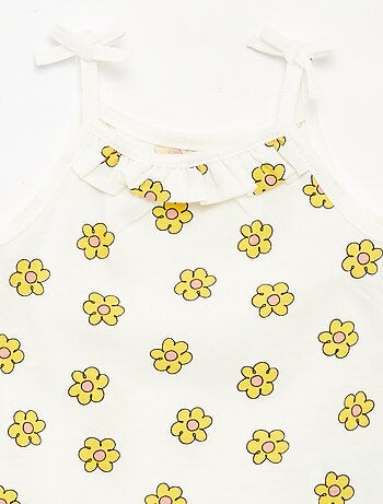 Lote de 2 tops de alças finas com laços