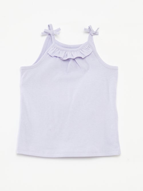 Lote de 2 tops de alças finas com laços - Kiabi