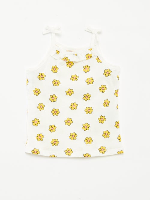 Lote de 2 tops de alças finas com laços - Kiabi