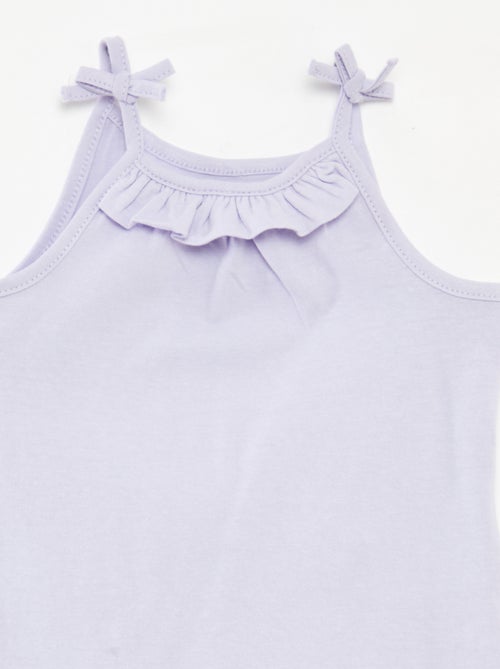 Lote de 2 tops de alças finas com laços - Kiabi