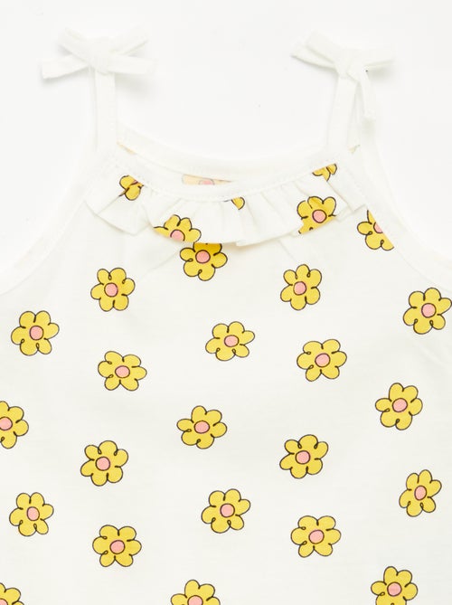 Lote de 2 tops de alças finas com laços - Kiabi