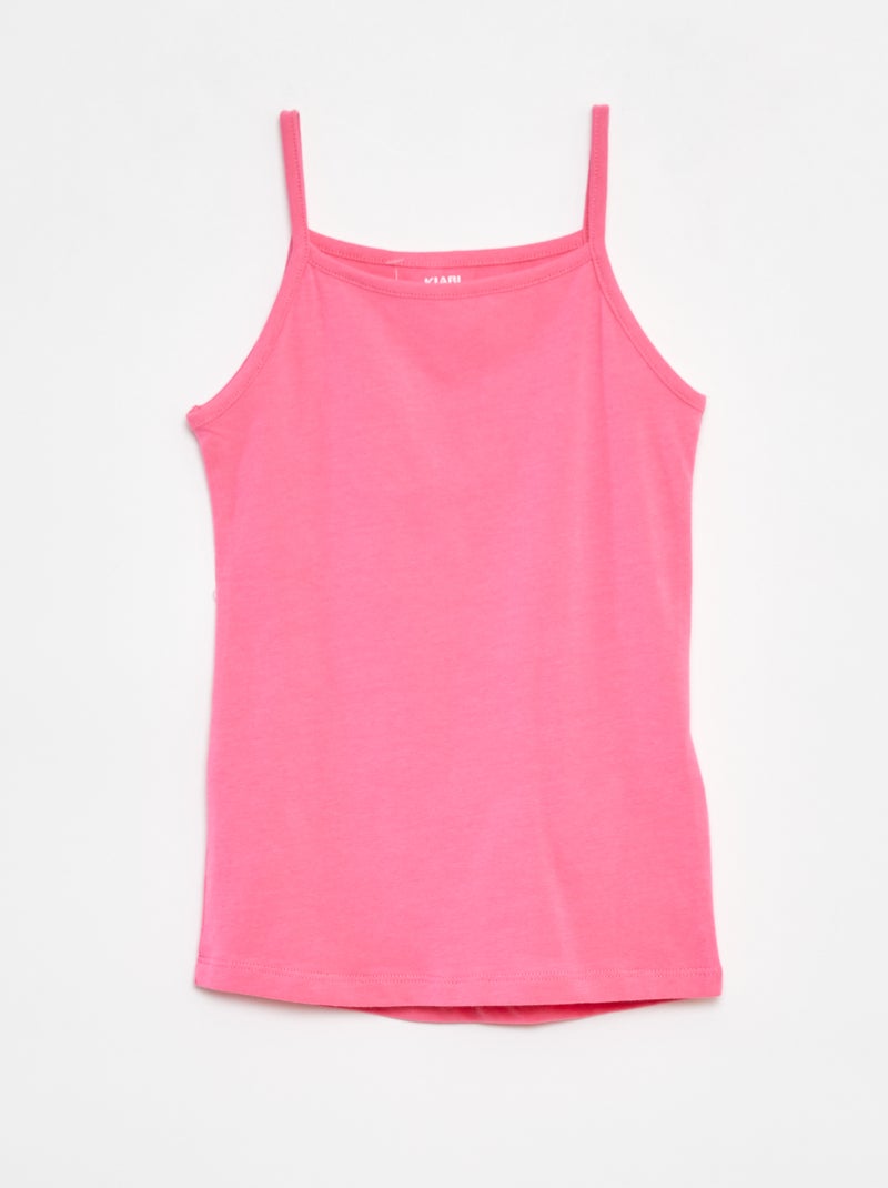 Lote de 2 tops em algodão elástico Rosa - Kiabi