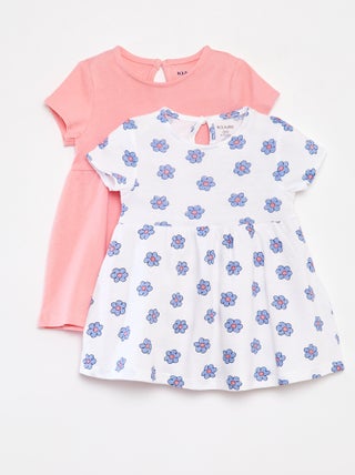 Lote de 2 vestidos de manga curta