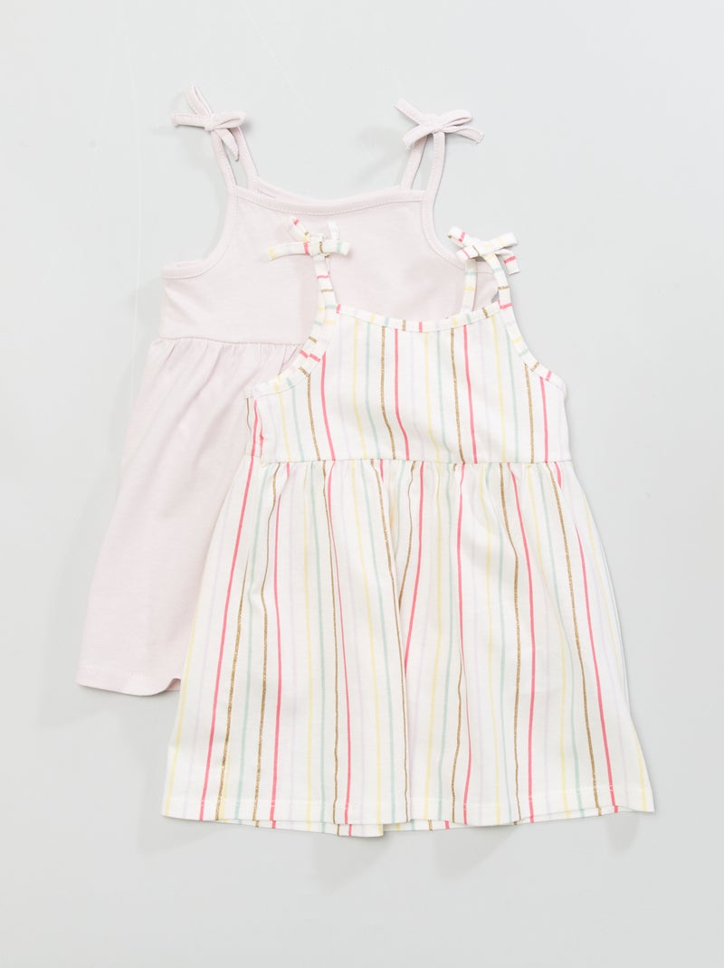 Lote de 2 vestidos em jersey BRANCO - Kiabi