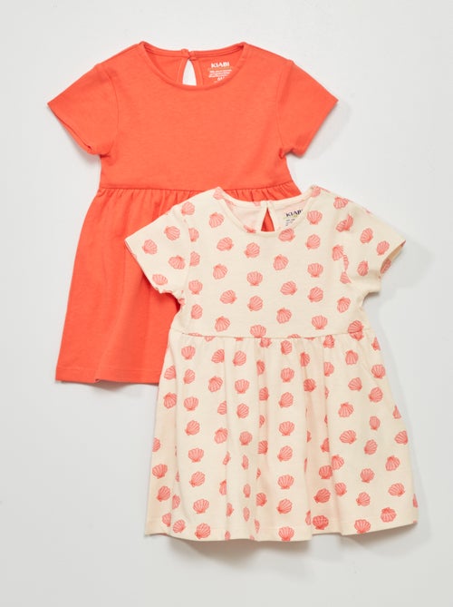 Lote de 2 vestidos em jersey - Kiabi